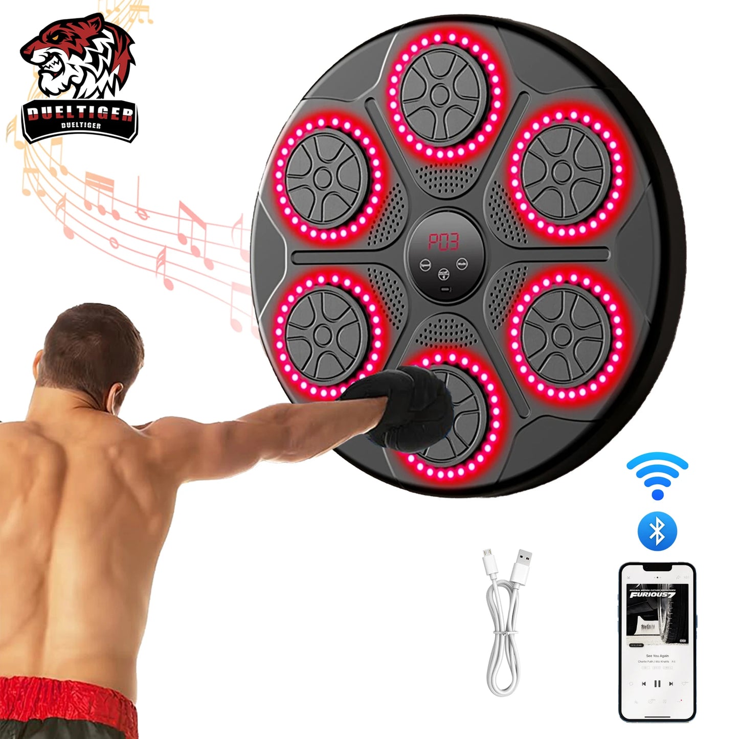 New Music Boxing Machine Smart Bluetooth Wall Mounted Trainer