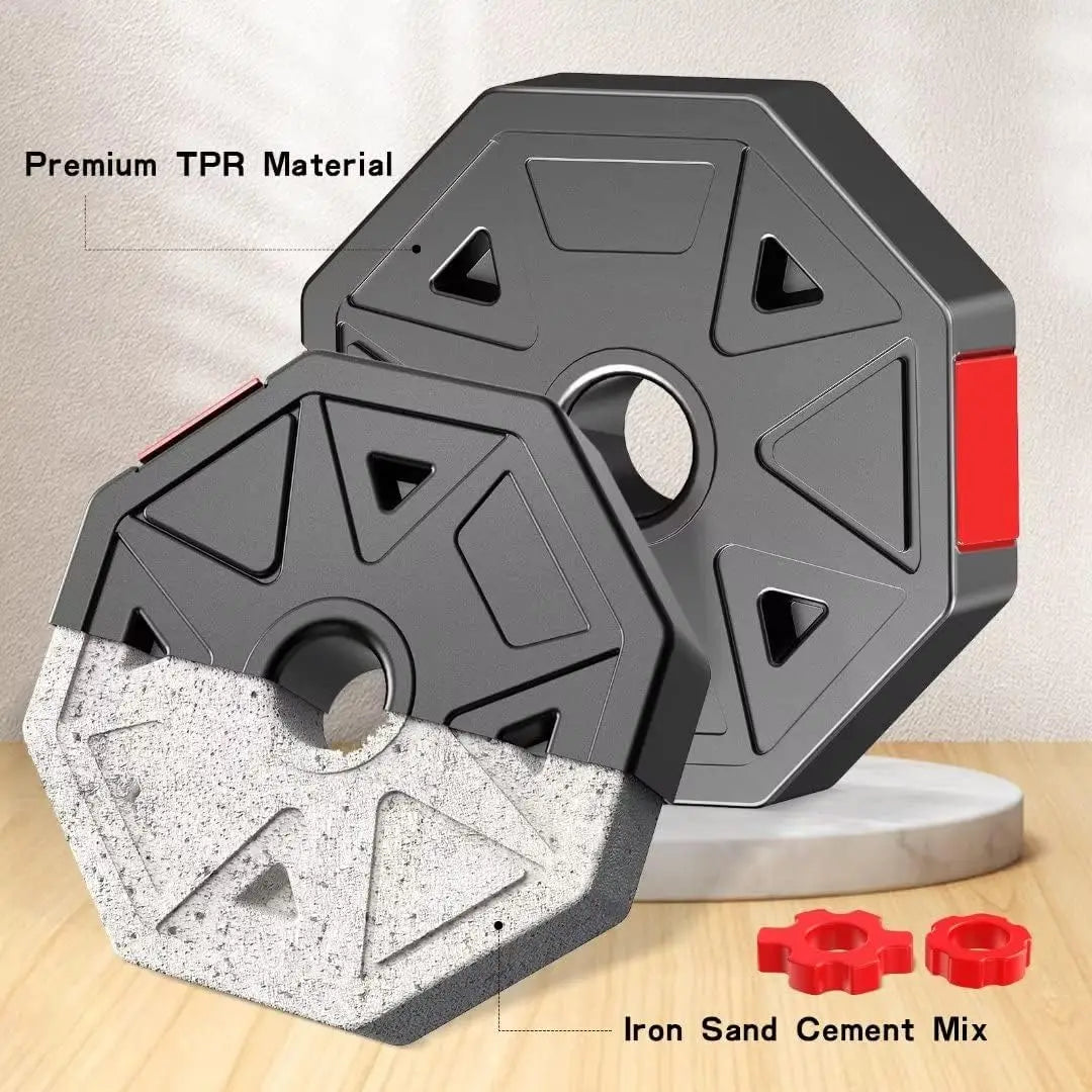 Adjustable Dumbbell Barbell Three In One Home Gym System