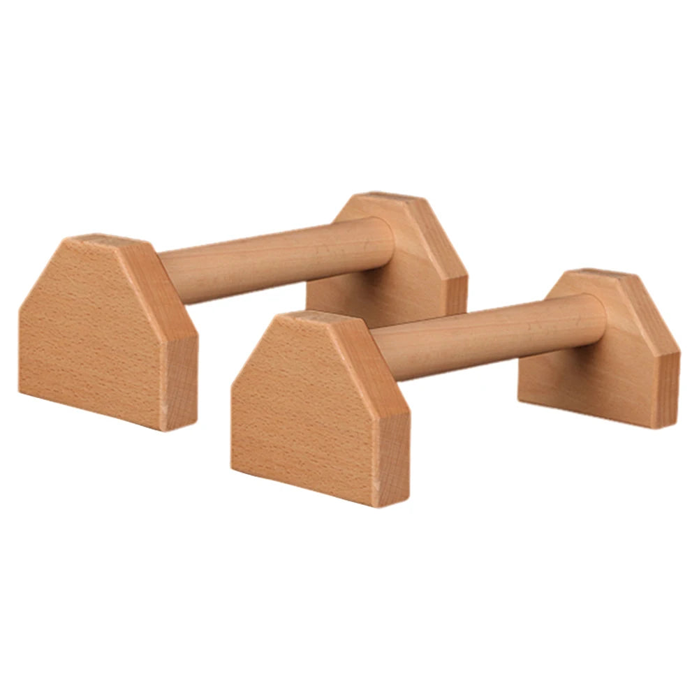 alloetHign-concerned Wooden Push Up Stand Heavy Duty Non Slip Bar