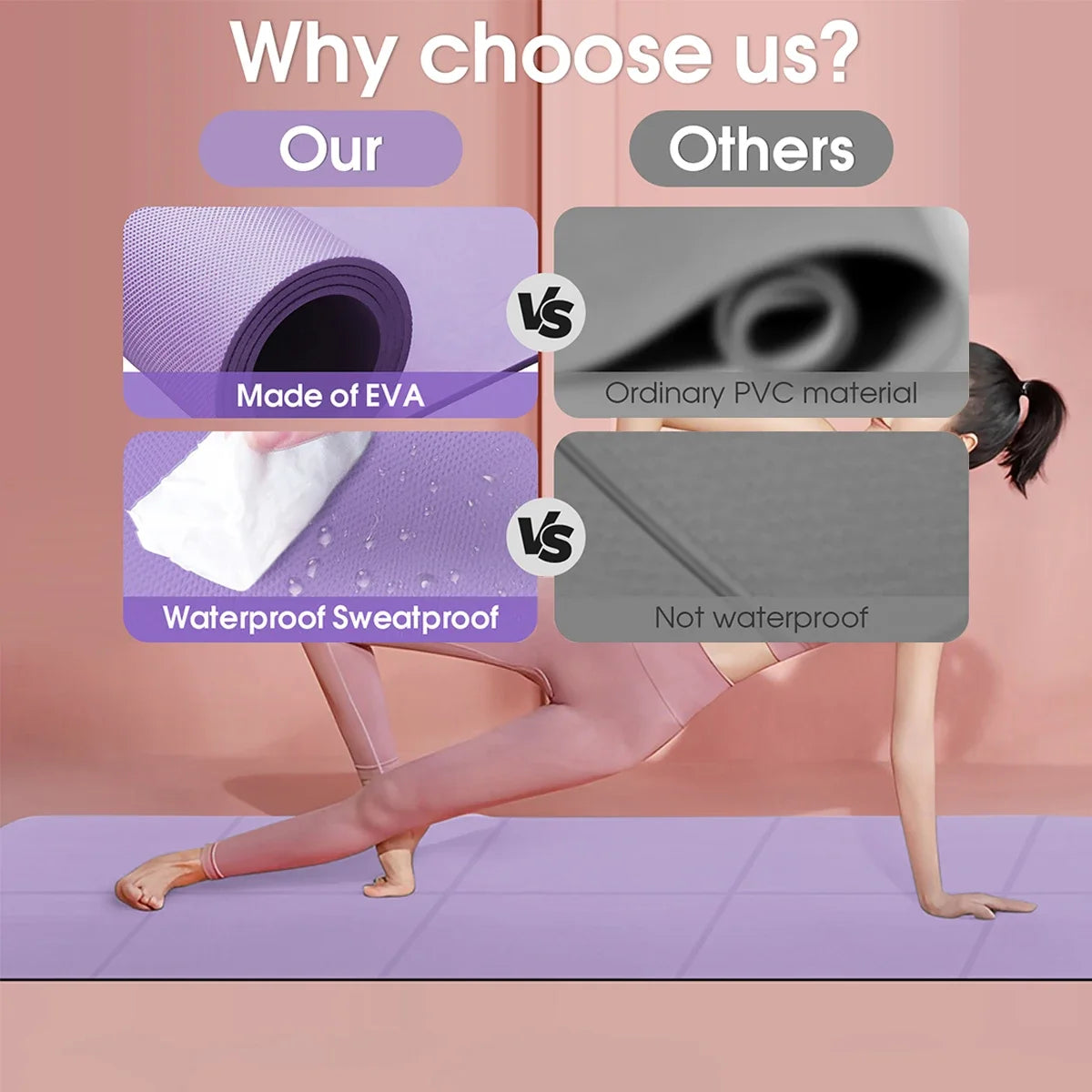 Foldable Eco Friendly Yoga Mat For Travel And Home Workouts