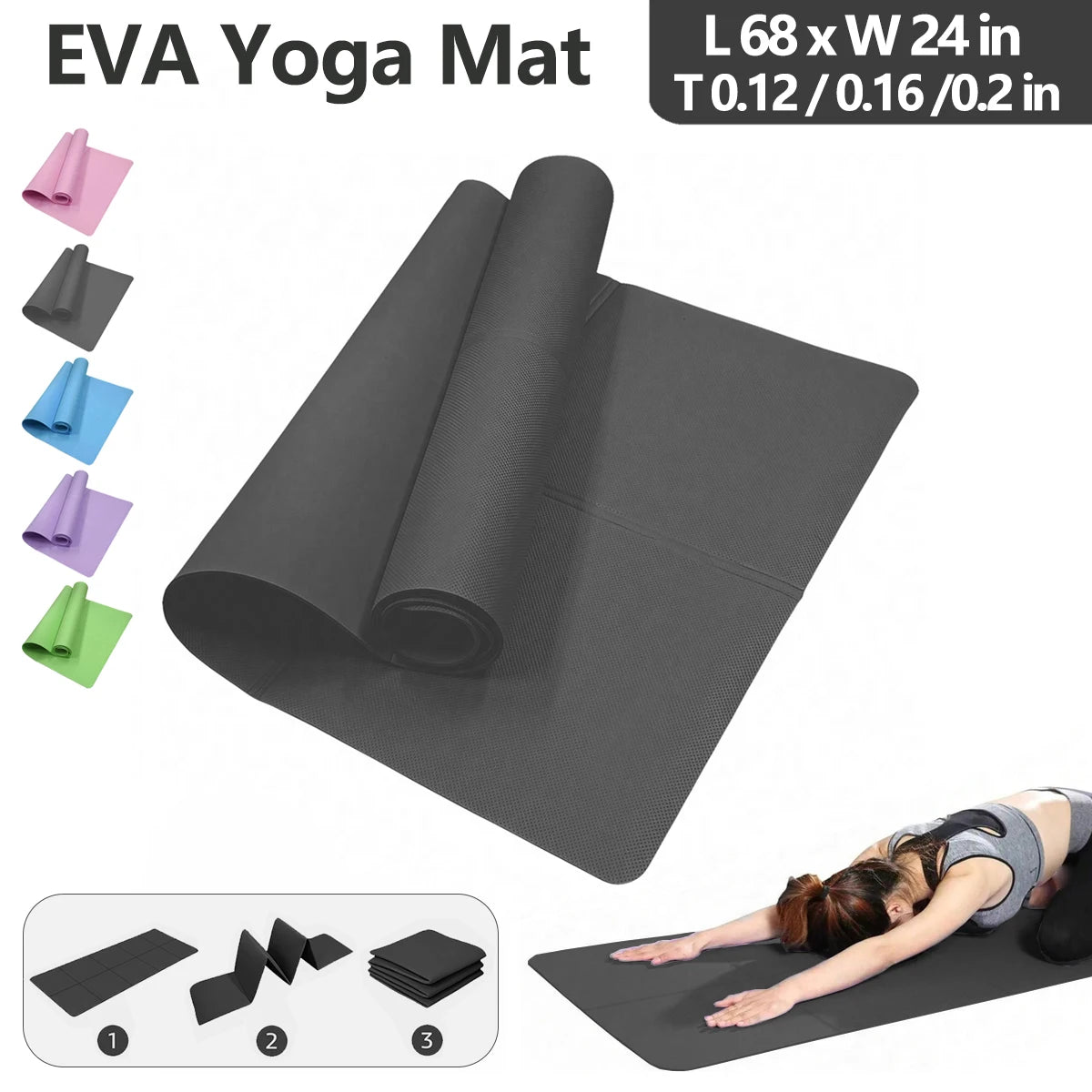 Foldable Eco Friendly Yoga Mat For Travel And Home Workouts