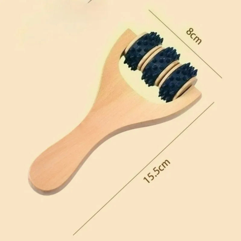 Wooden Massage Roller Set Handheld Massager For Body And Feet