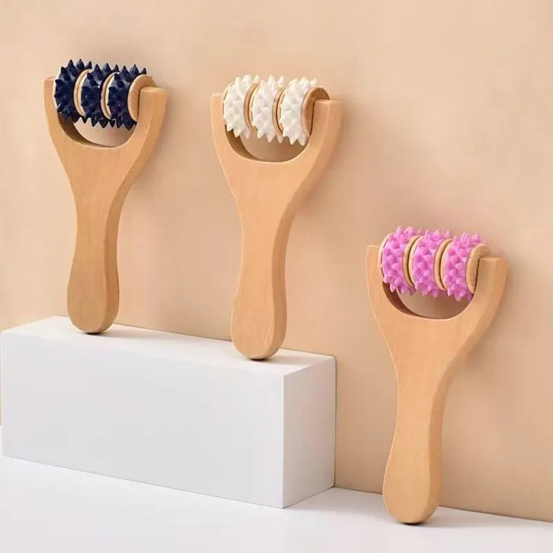 Wooden Massage Roller Set Handheld Body and Foot Massager