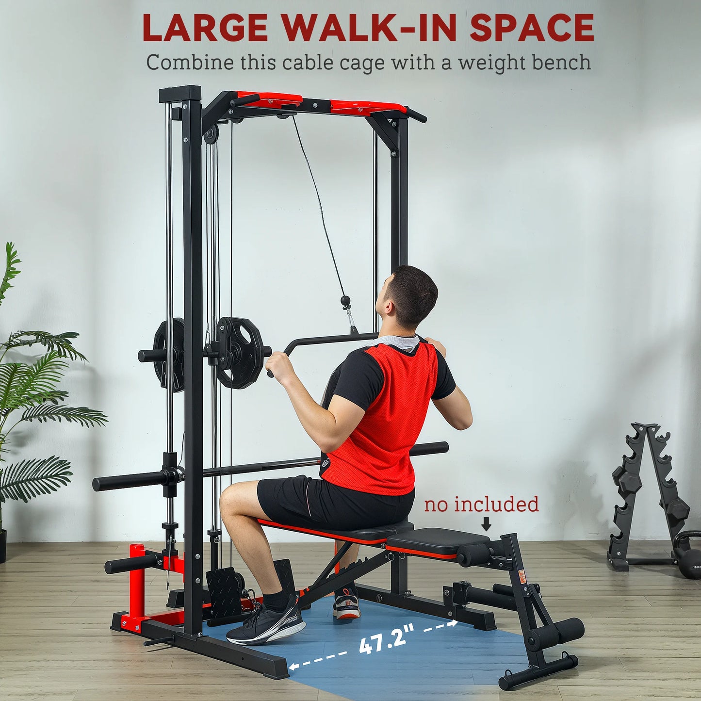 Smith Machine Multi Function Power Cage With Lat Pulldown System