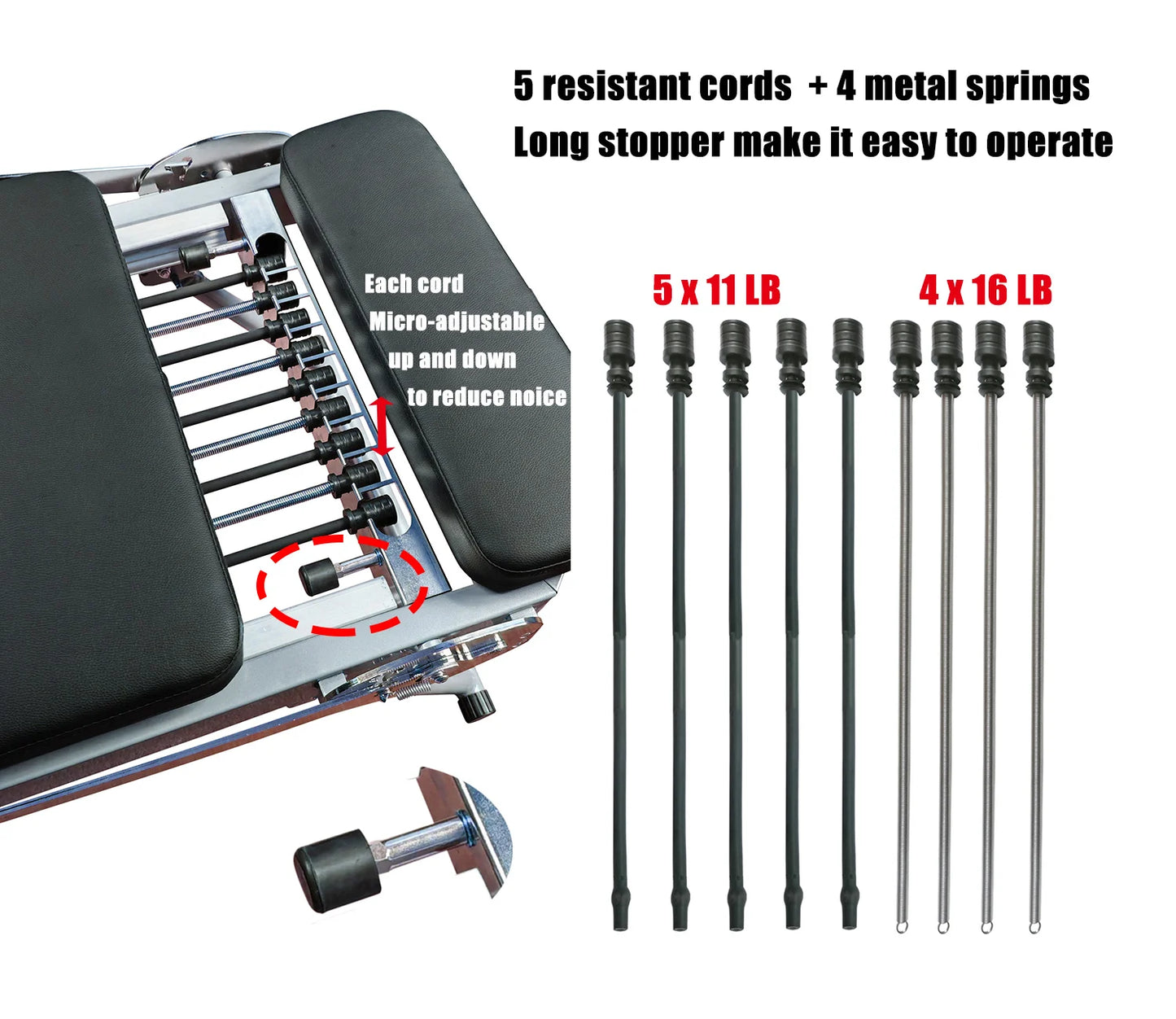 Nexace Foldable Pilates Reformer Machine for Home Fitness