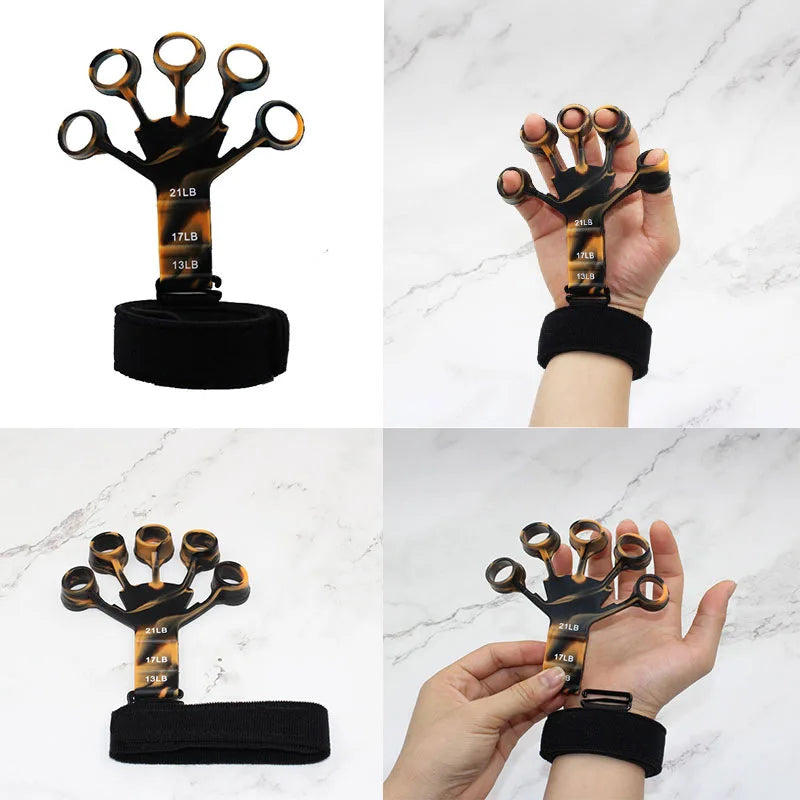 Shengmeiyu Six Resistance Finger Exerciser Hand Grip Strength Trainer
