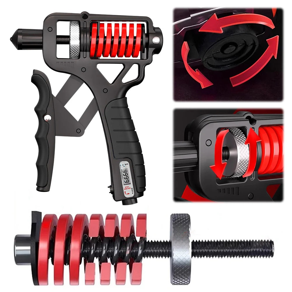 Alloet Forearm Grip Strengthener With Counter Adjustable Ergonomic Gripper