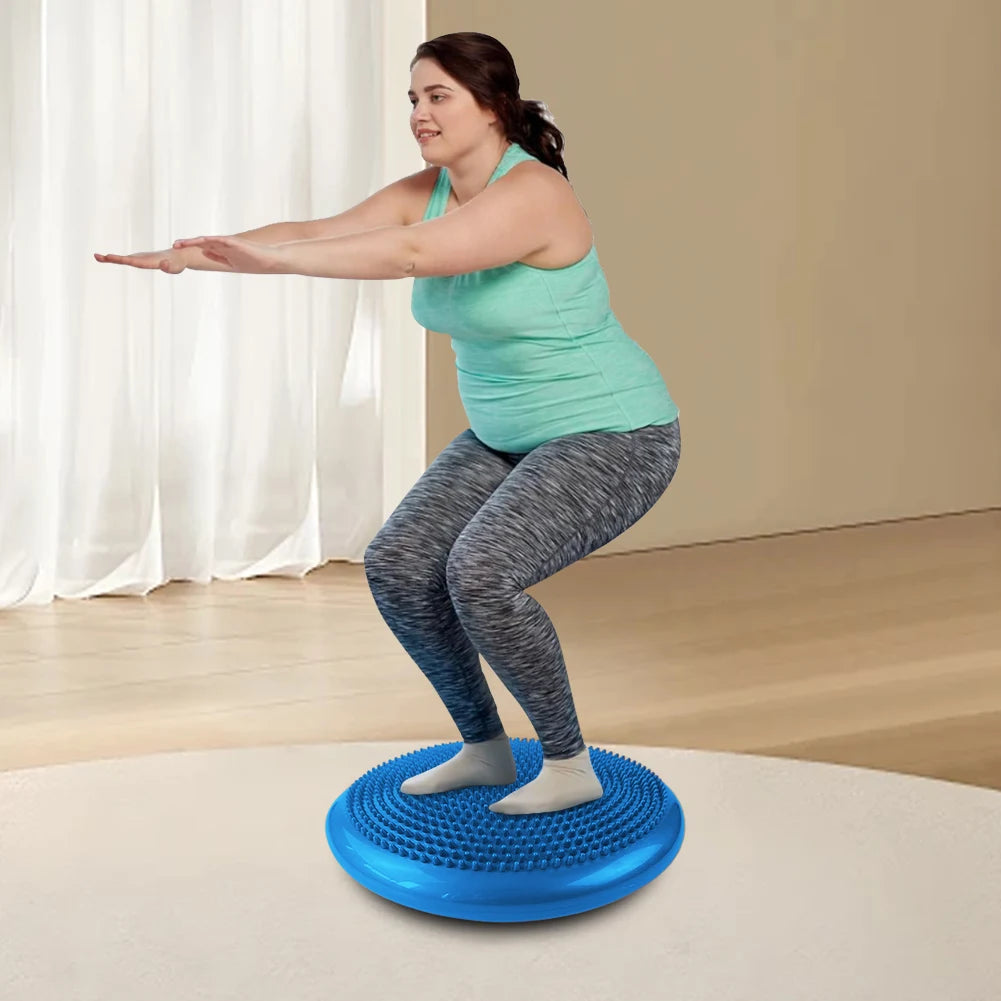 Alloet Ball Seat Cushion With Inflation Pump Yoga Balance Training