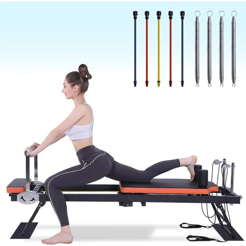 Pilates Reformer Foldable Machine For Home And Gym Workouts