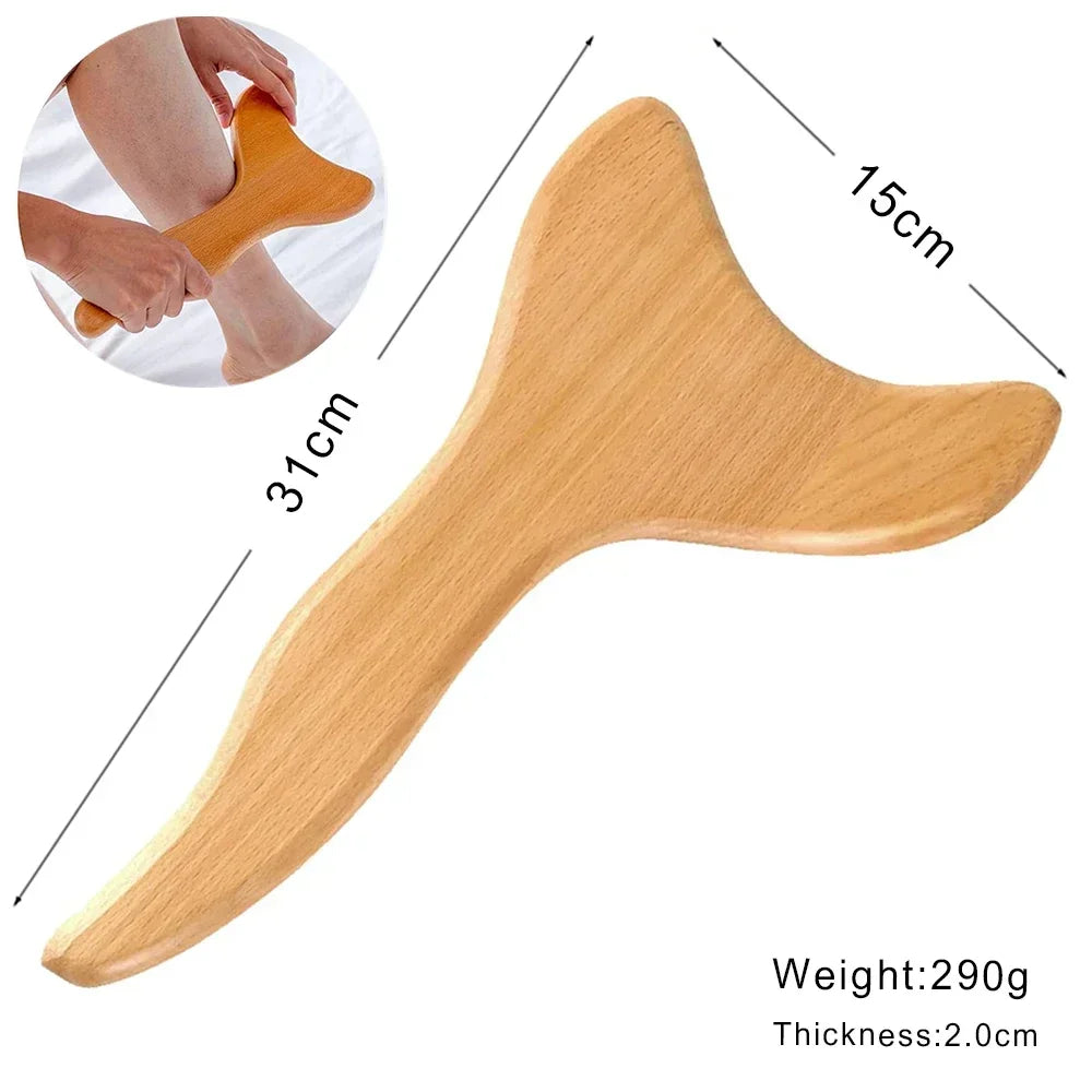 Wood Therapy Gua Sha Massage Tools for Lymphatic Drainage