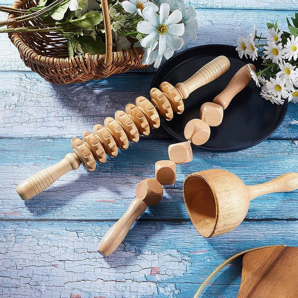 Wood Therapy Gua Sha Massage Tools for Lymphatic Drainage