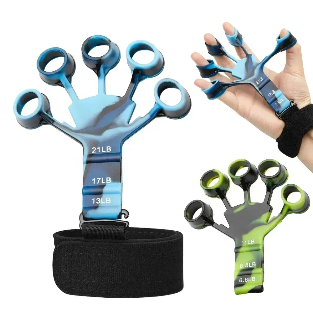 Shengmeiyu Six Resistance Finger Exerciser Hand Grip Strength Trainer