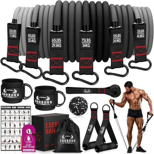 Heavy Resistance Bands 300LBS With Handles Workout Set