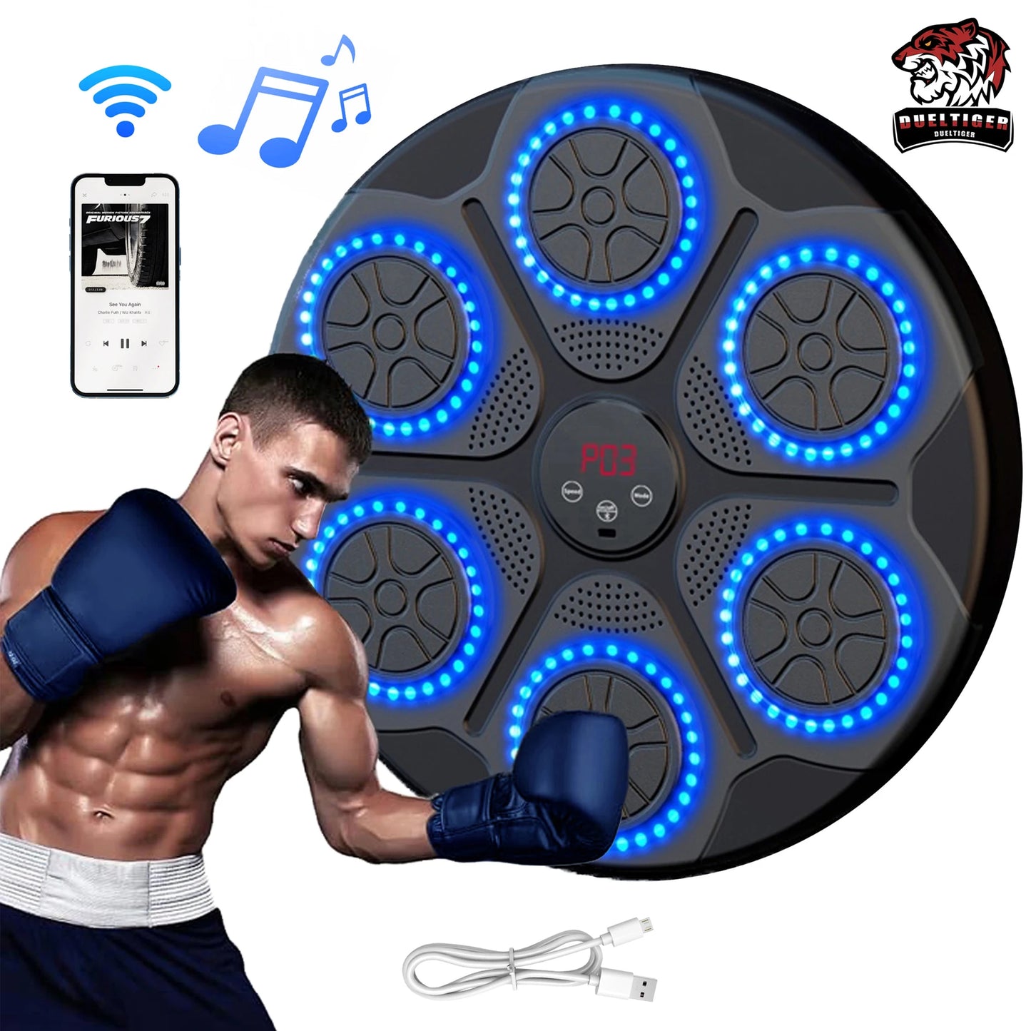 New Music Boxing Machine Smart Bluetooth Wall Mounted Trainer