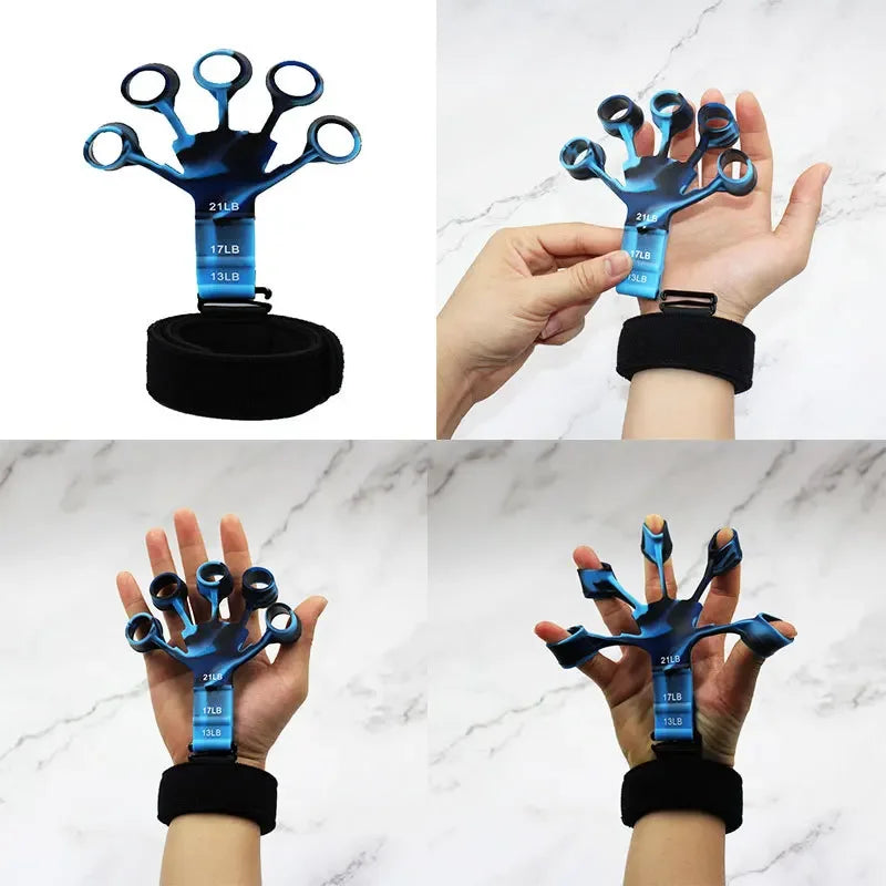 Shengmeiyu Six Resistance Finger Exerciser Hand Grip Strength Trainer