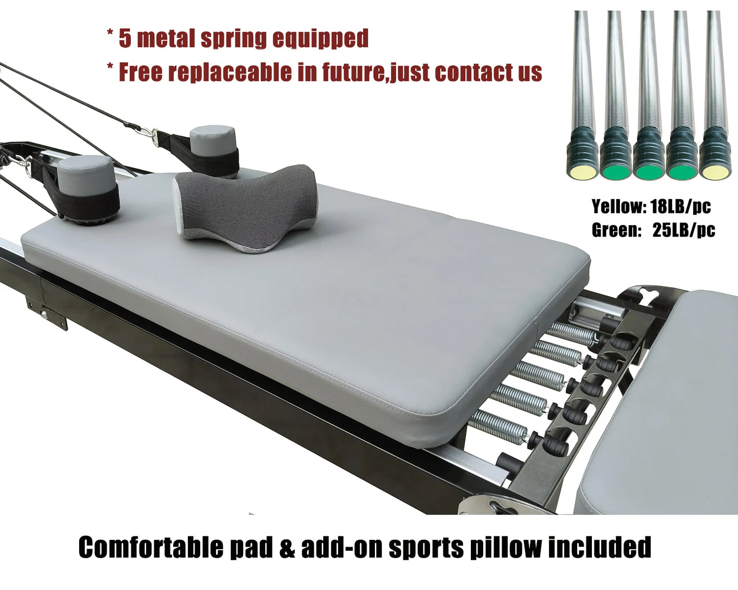 Nexace Pilates Reformer Machine With Tower Foldable Home Gym Equipment