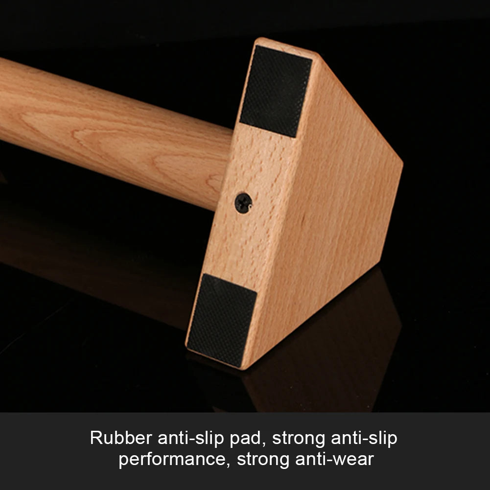 alloetHign-concerned Wooden Push Up Stand Heavy Duty Non Slip Bar