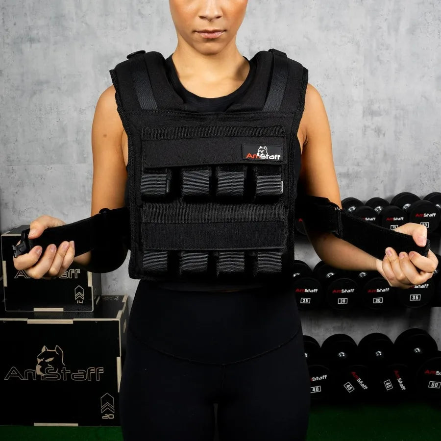 LISM Adjustable Weighted Vest With Iron Blocks For Fitness