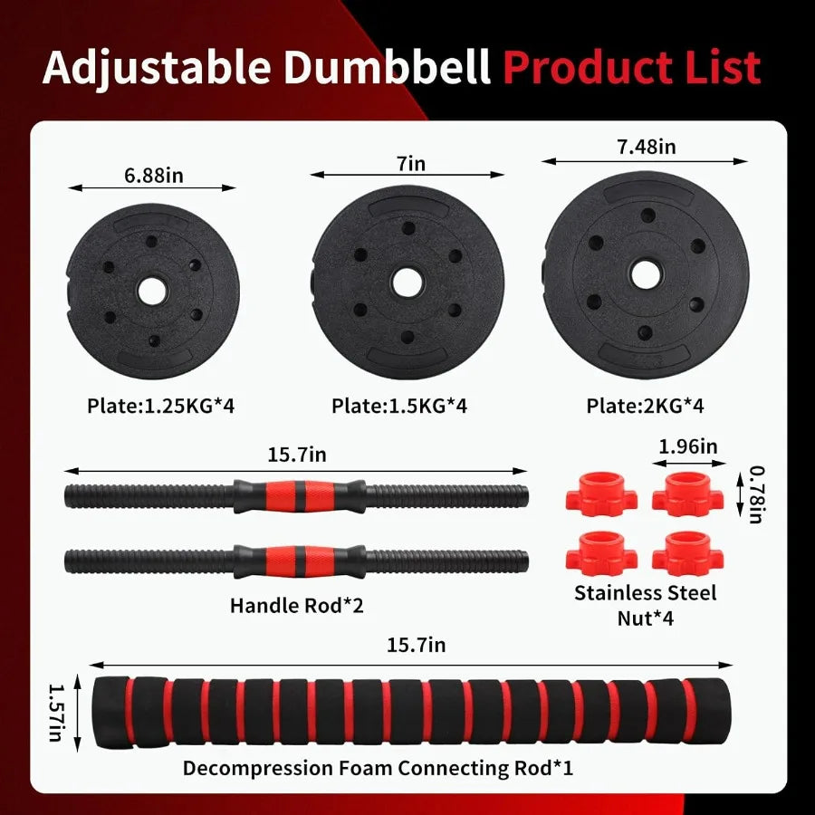 Non Rolling Adjustable Hexagon Dumbbell Set For Strength Training