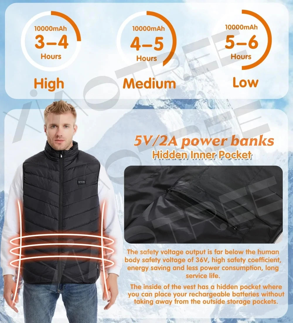 XIAOTREECN Heated Vest Thermal Jacket For Men And Women Camping