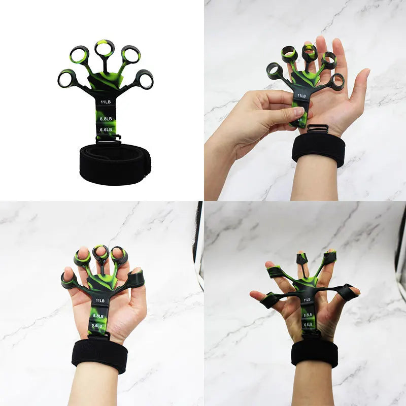 Shengmeiyu Six Resistance Finger Exerciser Hand Grip Strength Trainer