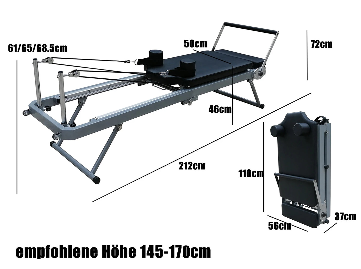 Nexace Foldable Pilates Reformer Machine for Home Fitness