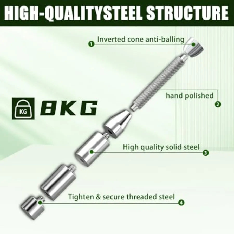 NONE Adjustable Macebell 6-in-1 Premium Steel Indian Club