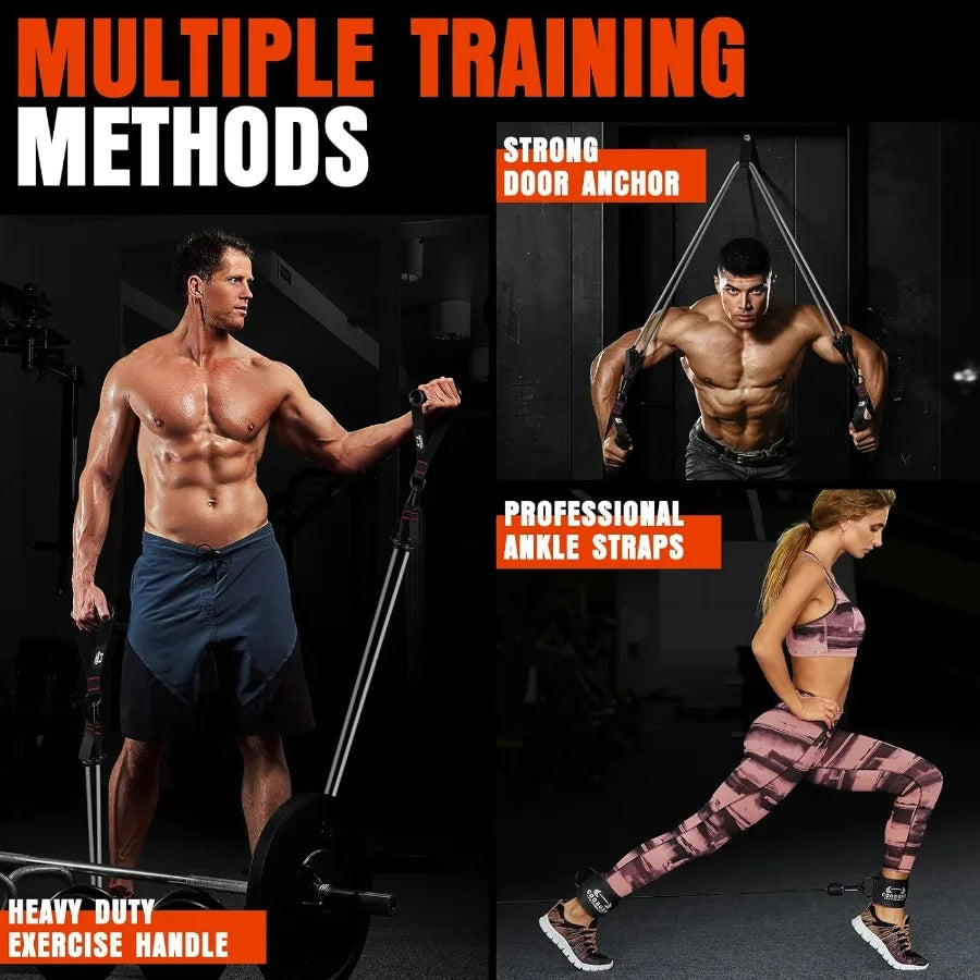 Heavy Resistance Bands 300LBS With Handles Workout Set