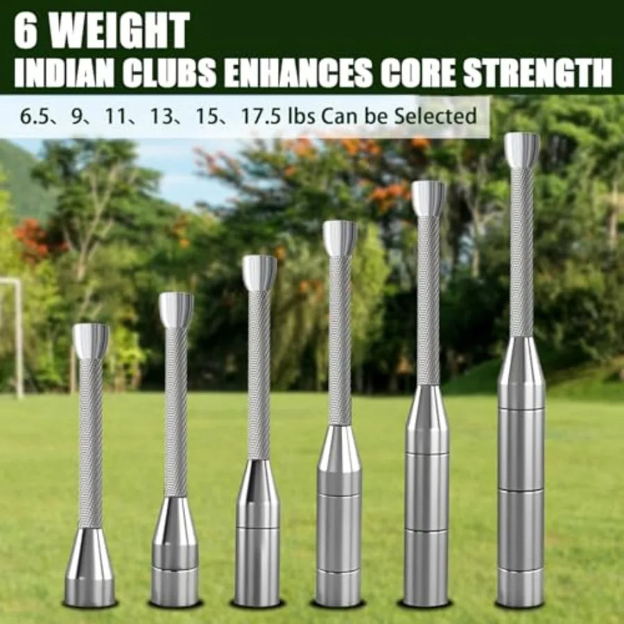 NONE Adjustable Macebell 6-in-1 Premium Steel Indian Club