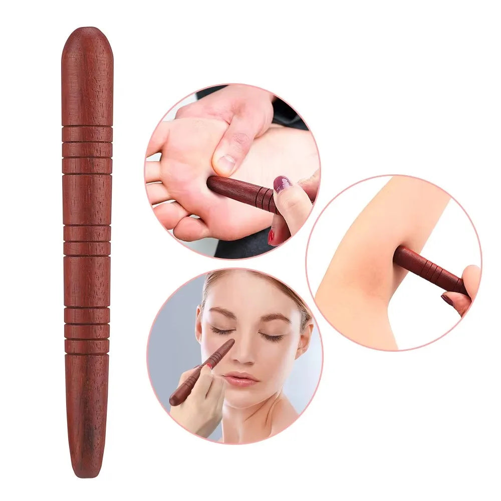 Wooden Acupoint Dial Massage Stick Meridian Pen Foot Sole Tool