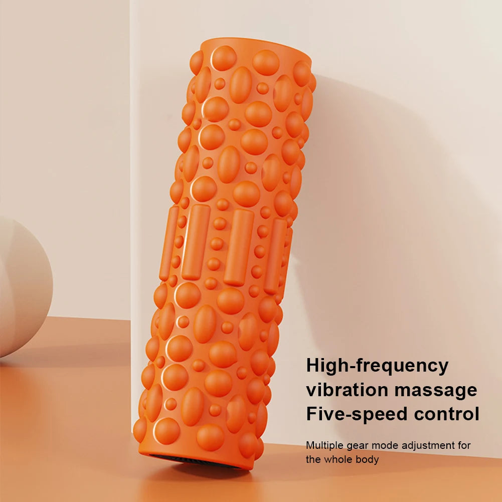 APWIKOGER Electric Vibrating Foam Roller Massage Column 5 Modes