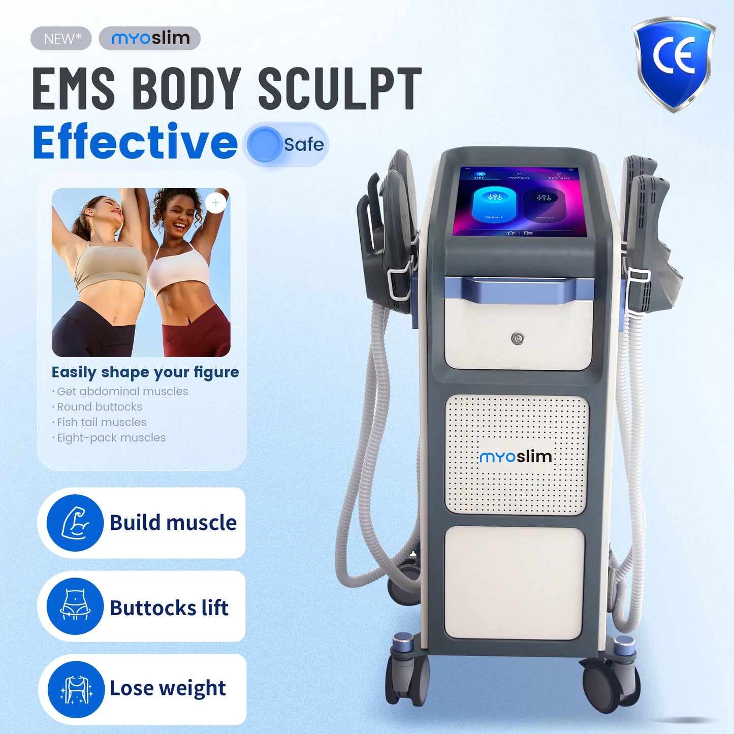 Myoslim EMS RF Body Sculpting Machine for Fat Loss