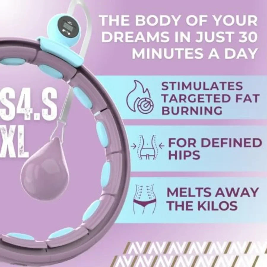 LISM S4S Smart Hula Hoop Bundle With Waist Trimmer